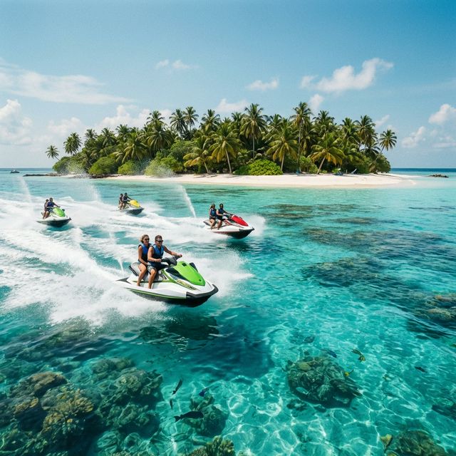 Tropical watersports action